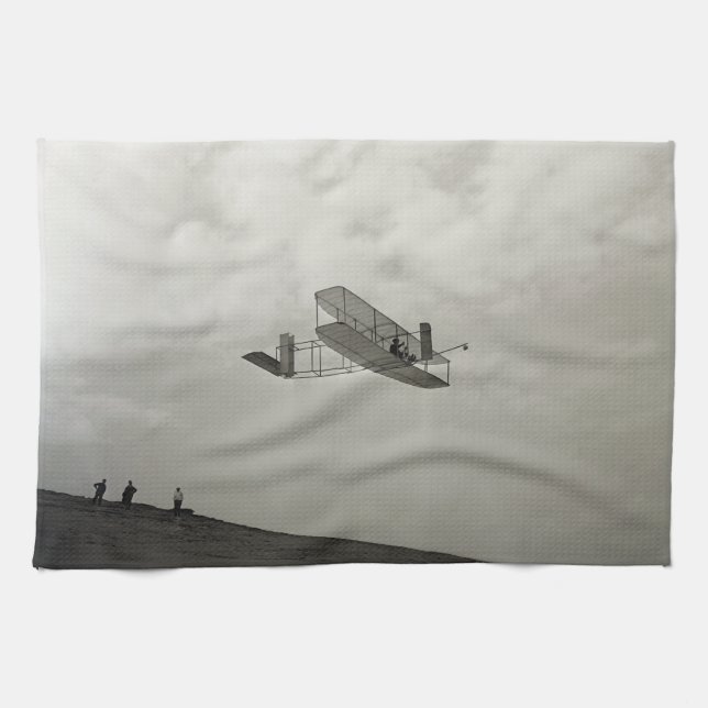 Glider Test Flight Aviation Wright Brothers Geschirrtuch (Horizontal)