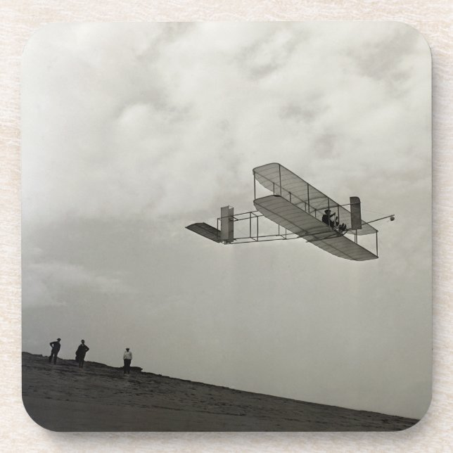 Glider Test Flight Aviation Wright Brothers Getränkeuntersetzer (Vorderseite)