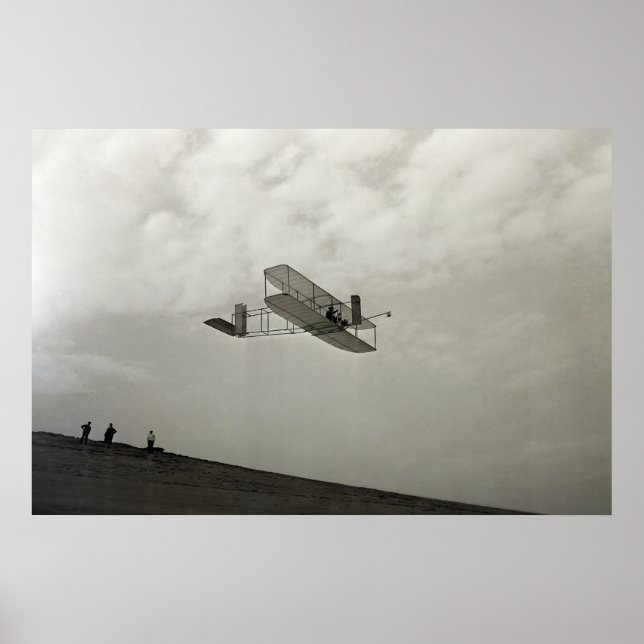 Glider Test Flight Aviation Wright Brothers Poster (Vorne)