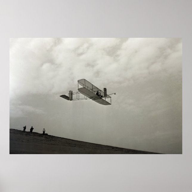 Glider Test Flight Aviation Wright Brothers Poster (Vorne)