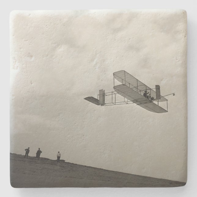 Glider Test Flight Aviation Wright Brothers Steinuntersetzer (Vorderseite)