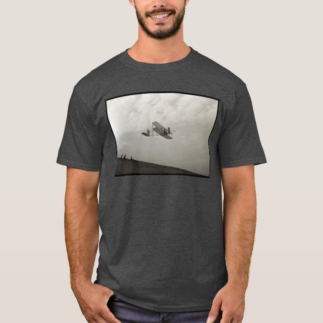 Glider Test Flight Aviation Wright Brothers T-Shirt (Vorderseite)