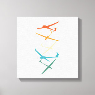 Gliders   Gliderpiloten Thermalquellen in die Höhe Leinwanddruck