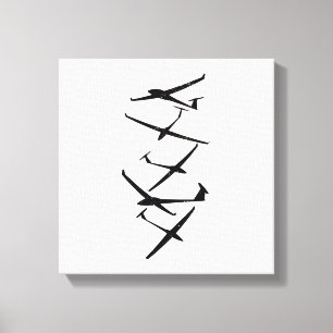 Gliders   Gliderpiloten Thermalquellen in die Höhe Leinwanddruck