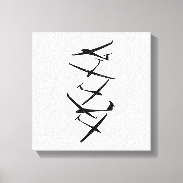 Gliders | Gliderpiloten Thermalquellen in die Höhe Leinwanddruck (Vorderseite)