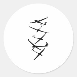 Gliders   Gliderpiloten Thermalquellen in die Höhe Runder Aufkleber