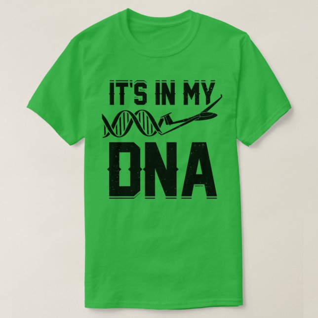 Gliding DNA Glider Pilot in die Höhe der Thermik P T-Shirt (Design vorne)