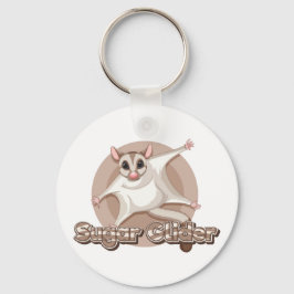 Gliding Sugar Glider Cartoon Art Schlüsselanhänger