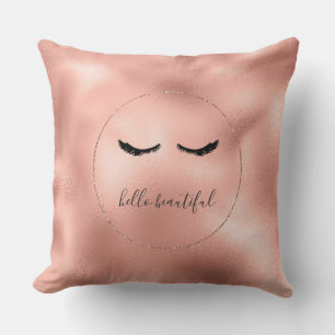 Gliltz Rose Gold Eyelashes Kissen