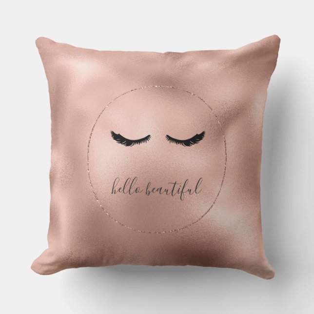 Gliltz Rose Gold Eyelashes Kissen (Vorderseite)