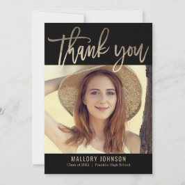 Glimmer-Abschluss gebürstet Danke Karte