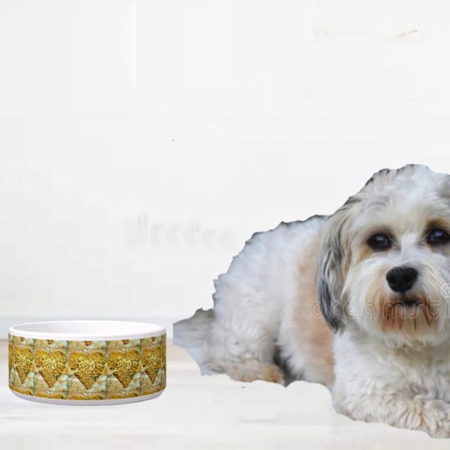Glimmer der Liebe Napf (Dish up a little love, with this elegant, Glimmer Of Love Pet Bowl!)