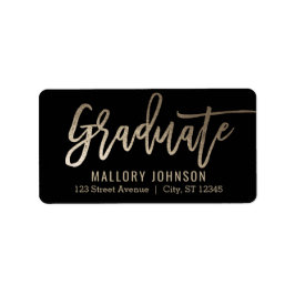 Glimmer EDITABLE Abschluss Address Adressaufkleber