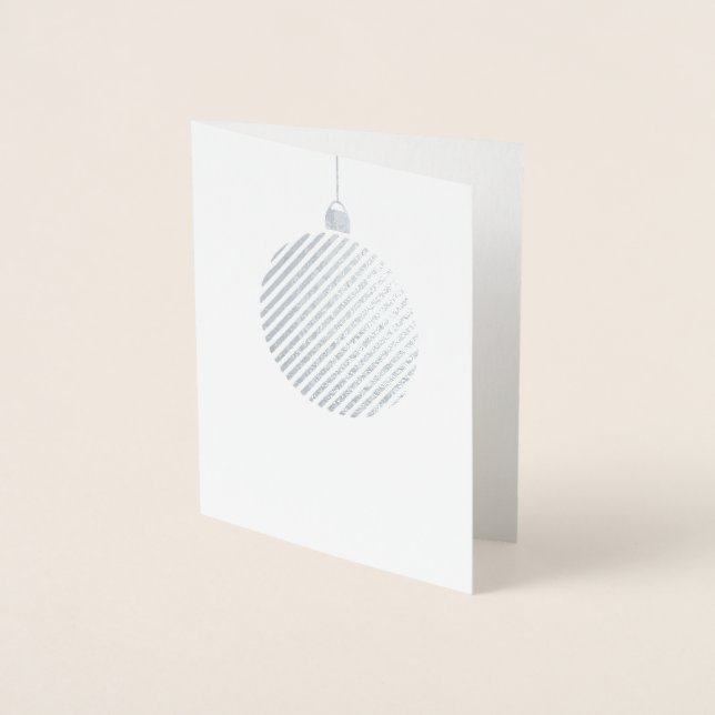 GLIMMER Holiday Card Silver Folienkarte (Vorderseite)