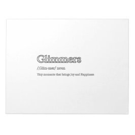 Glimmer-Notizbuch Notizblock