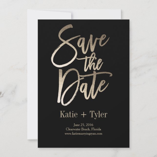 Glimmer-Save the Date-Lochkarte Save The Date (Vorderseite)