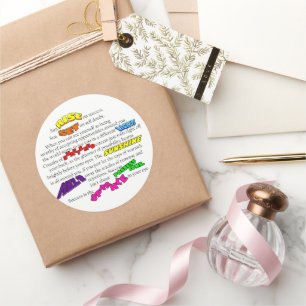 Glimmer Vision Collection Klassischer Rundaufklebe Runder Aufkleber