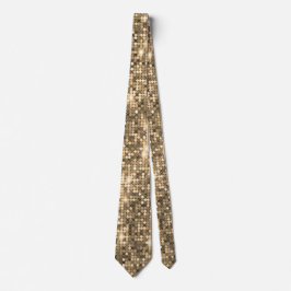 Glimmering Gold Disco Sequel Sparkle Neck Tie Krawatte