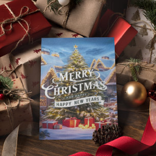 Glimmernde Weihnachtsmagie Postkarte