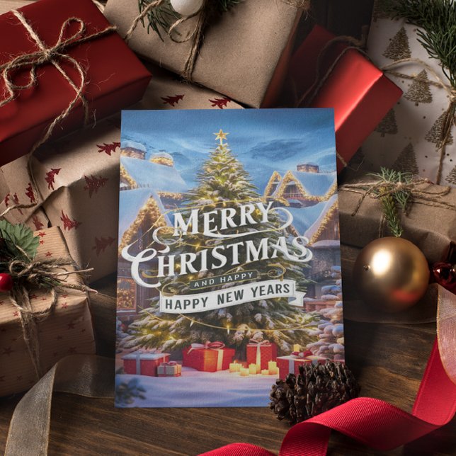 Glimmernde Weihnachtsmagie Postkarte (Von Creator hochgeladen)