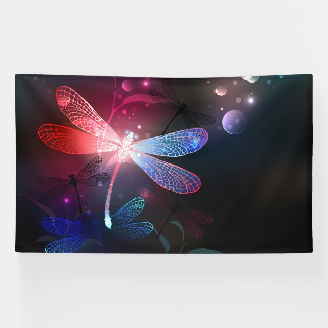 Glimmerne Rote Libelle Banner (Horizontal)