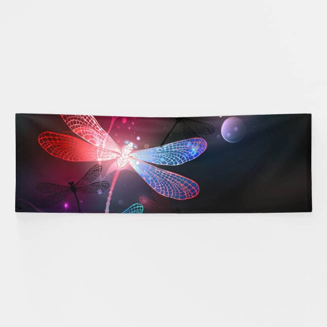 Glimmerne Rote Libelle Banner (Horizontal)