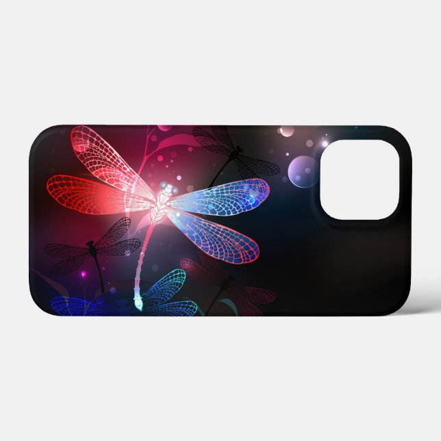 Glimmerne Rote Libelle Case-Mate iPhone Hülle (Rückseite (Horizontal))
