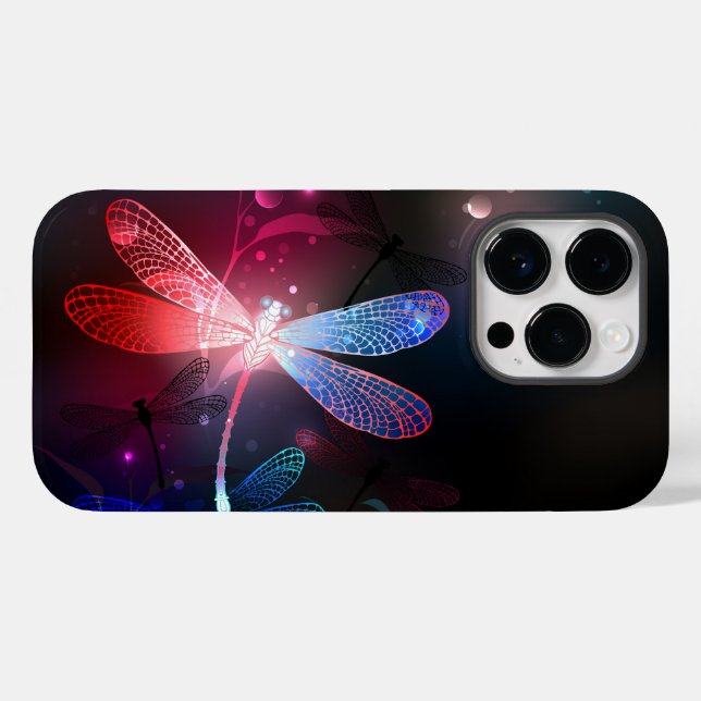 Glimmerne Rote Libelle Case-Mate iPhone Hülle (Rückseite (Horizontal))
