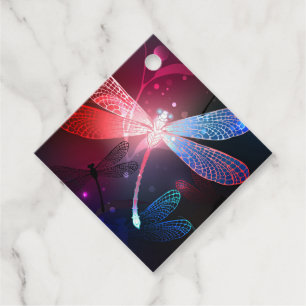 Glimmerne Rote Libelle Geschenkanhänger