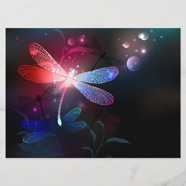 Glimmerne Rote Libelle Menükarte (Vorderseite)