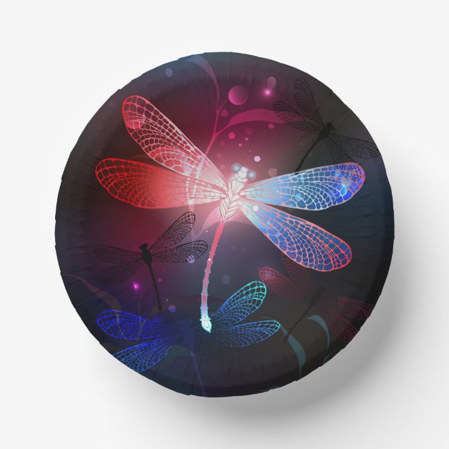 Glimmerne Rote Libelle Pappteller (Vorderseite)