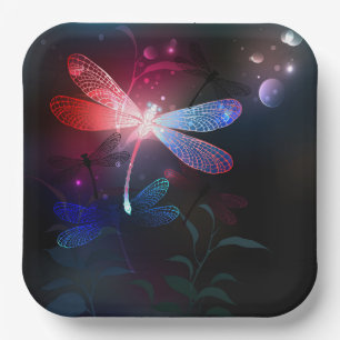 Glimmerne Rote Libelle Pappteller