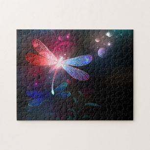 Glimmerne Rote Libelle Puzzle