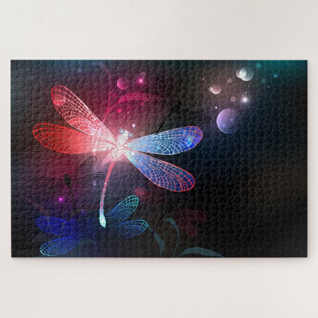 Glimmerne Rote Libelle Puzzle (Horizontal)