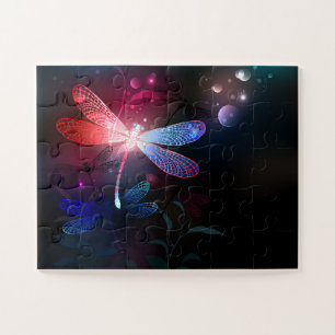 Glimmerne Rote Libelle Puzzle