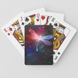 Glimmerne Rote Libelle Spielkarten