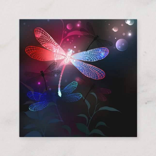 Glimmerne Rote Libelle Treuekarte (Vorderseite)