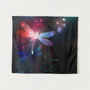 Glimmerne Rote Libelle Wandteppich