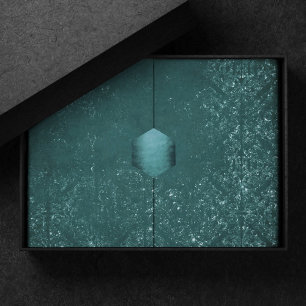 Glimmery Aquamarin Grunge   Rich Dark Green Glam D Seidenpapier