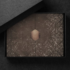 Glimmery Bronze Grunge | Rich Brown Glam Damask Seidenpapier