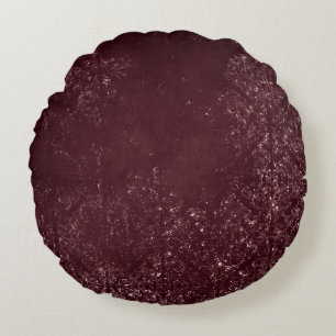 Glimmery Wine Grunge   Sangria Bordeaux Damask Rundes Kissen
