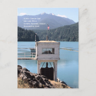 Glines Canyon Dam, Lake Mills, Washington Postkarte