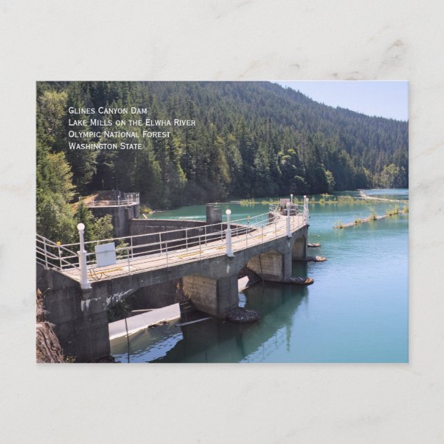 Glines Canyon Dam Postcard Postkarte (Vorderseite)