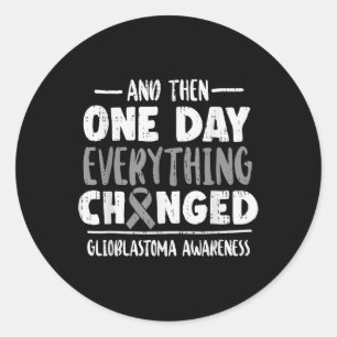 Glioblastoma Awareness Fight Brain Tumor Cure Brai Runder Aufkleber