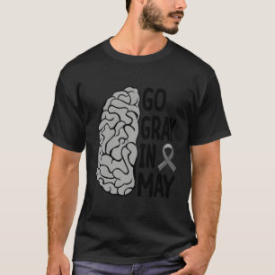 Glioblastoma Awareness Ribbon Gehirntumor Go Grau T-Shirt