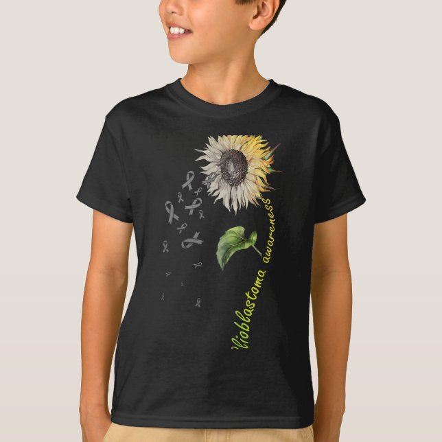 Glioblastoma Awareness Sunflower  T-Shirt (Vorderseite)