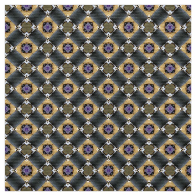 Glitch2 Blue Gray Fabric Stoff (Muster)