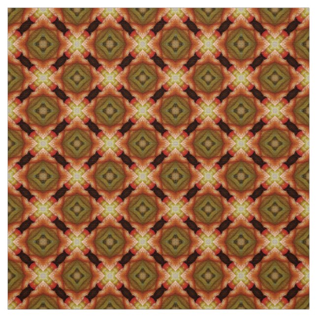Glitch2 Braunes, gelbes Flechtwerk Stoff (Muster)