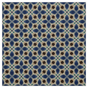 Glitch2 Clam Muschel Blauer Möbelstoff Stoff