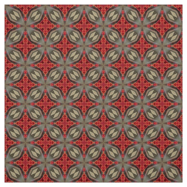 Glitch2 Deep Crimson Red Muster Stoff (Muster)